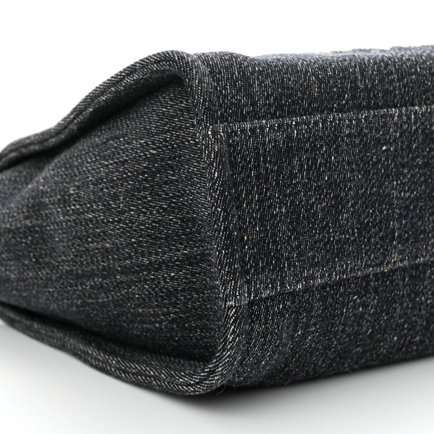 Denim Small Deauville Tote Dark Blue White