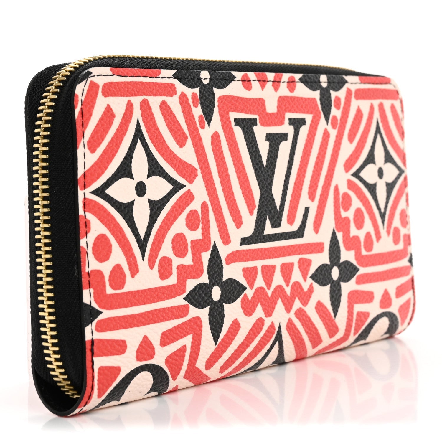 Monogram Giant Crafty Zippy Wallet Creme Rouge Black