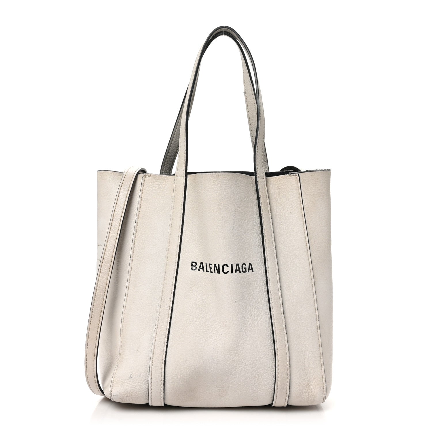 Smooth Calfskin Logo Double Sided XXS Everyday Tote Chalky White Black