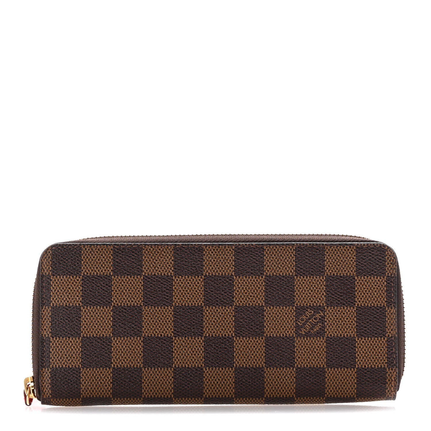 Damier Ebene Clemence Wallet Cherry