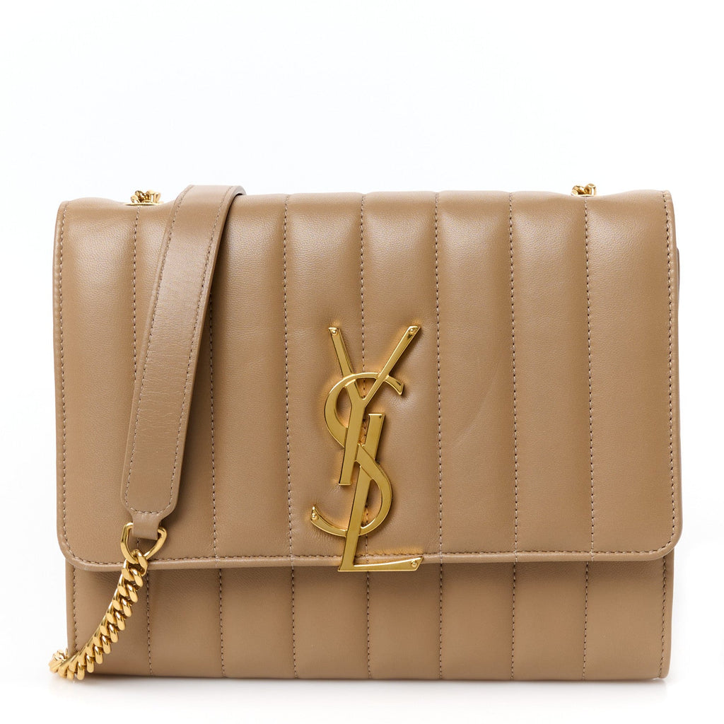 Lambskin Matelasse Monogram Vicky Chain Wallet Peru