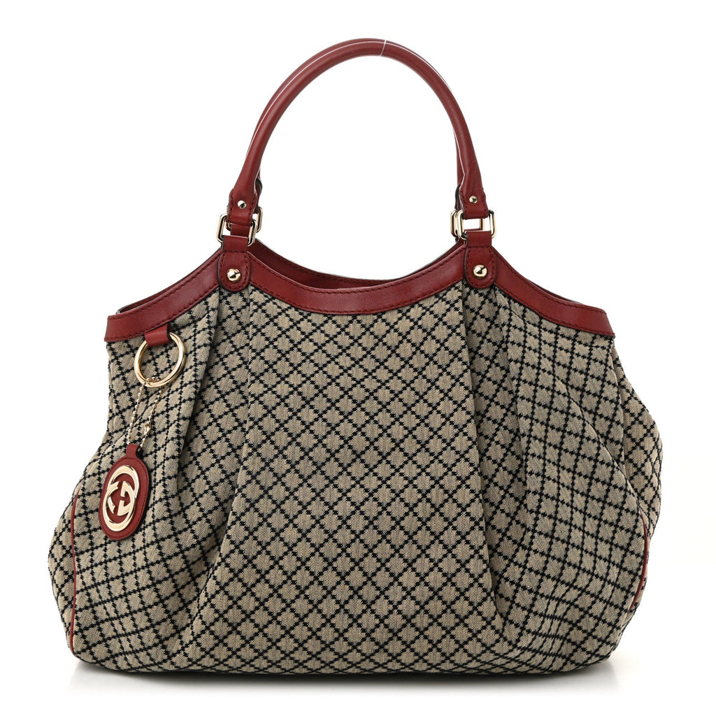 Diamante Large Sukey Tote Dark Red