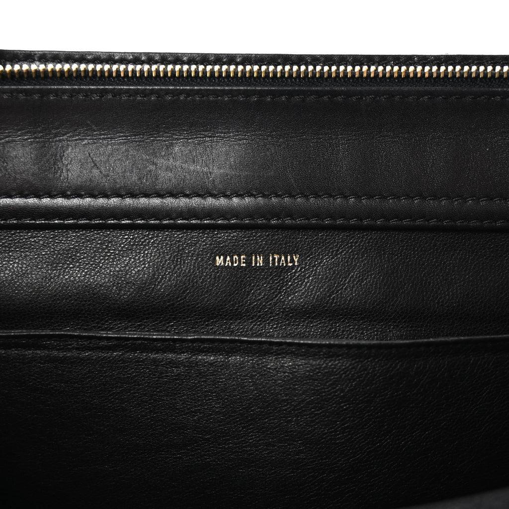 Lambskin Bekko Chain Large Shoulder Bag Black