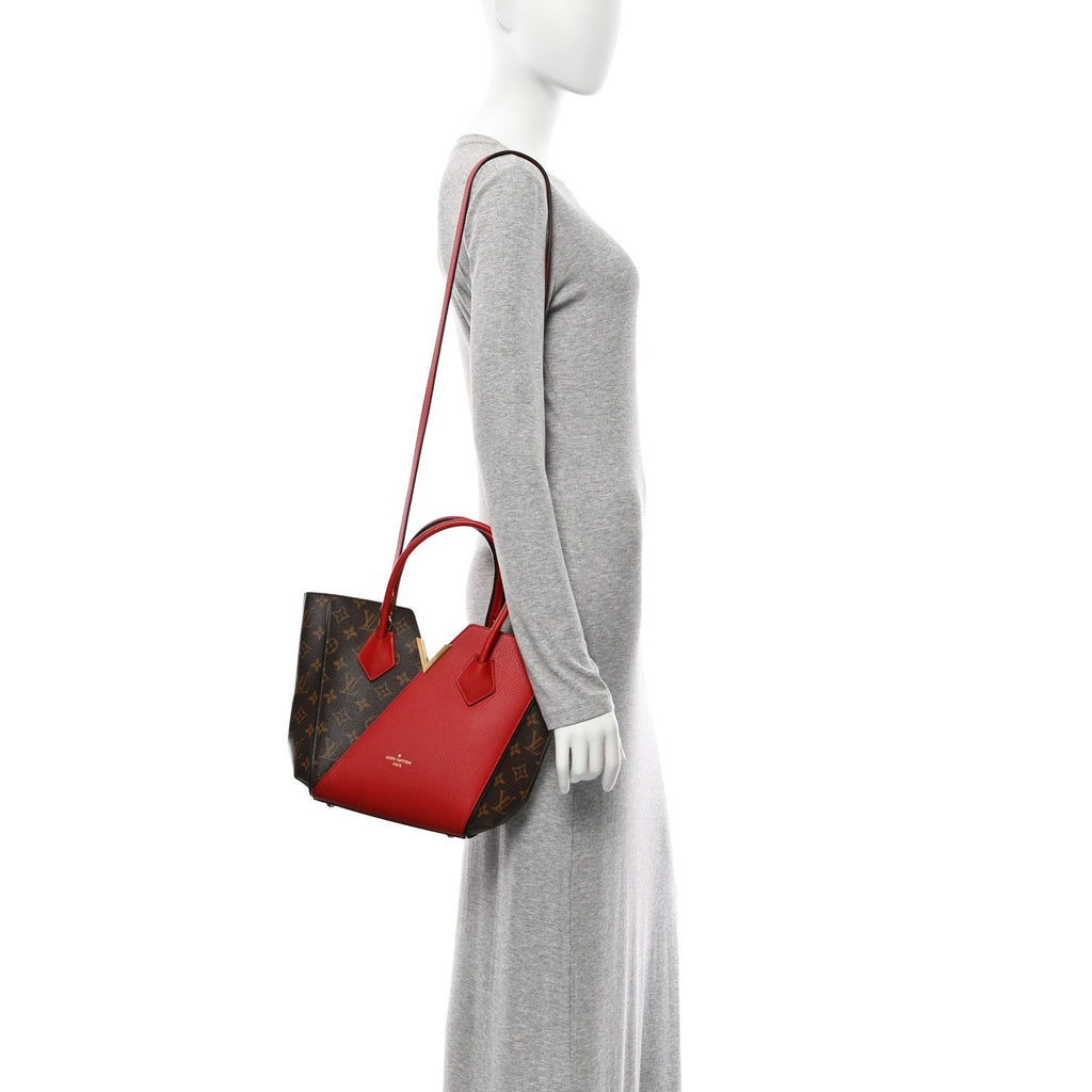 Calfskin Monogram Kimono Tote Cherry