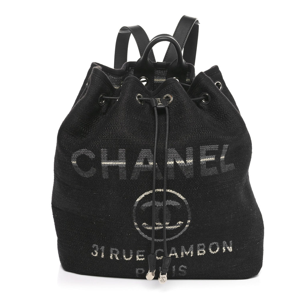 Striped Canvas Deauville Drawstring Bag