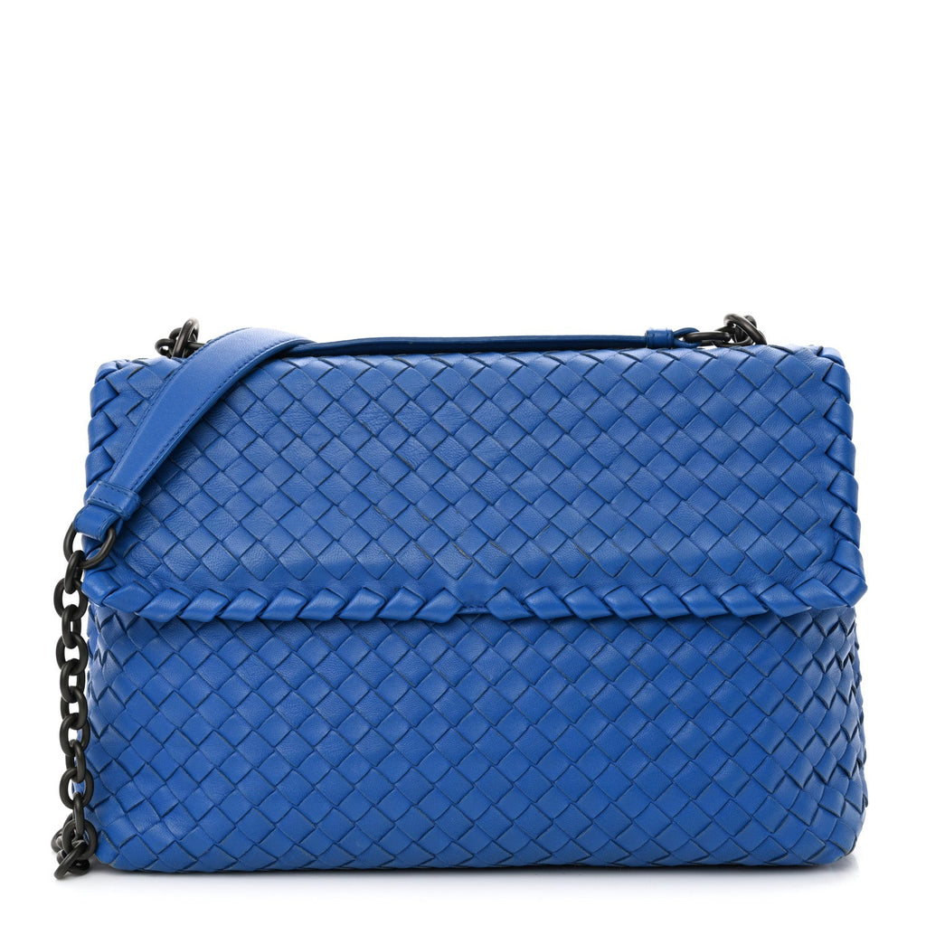 Nappa Intrecciato Large Olimpia Bag Blue