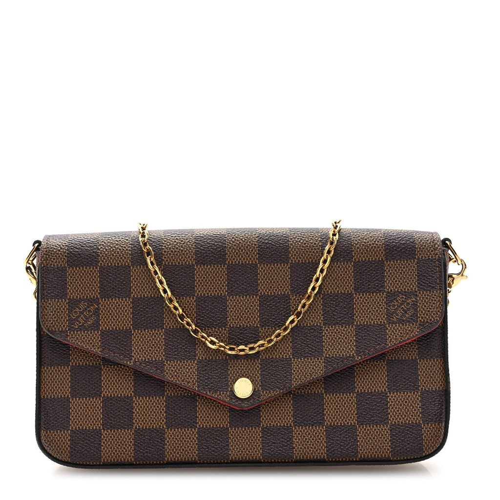 Damier Ebene Pochette Felicie Chain Wallet
