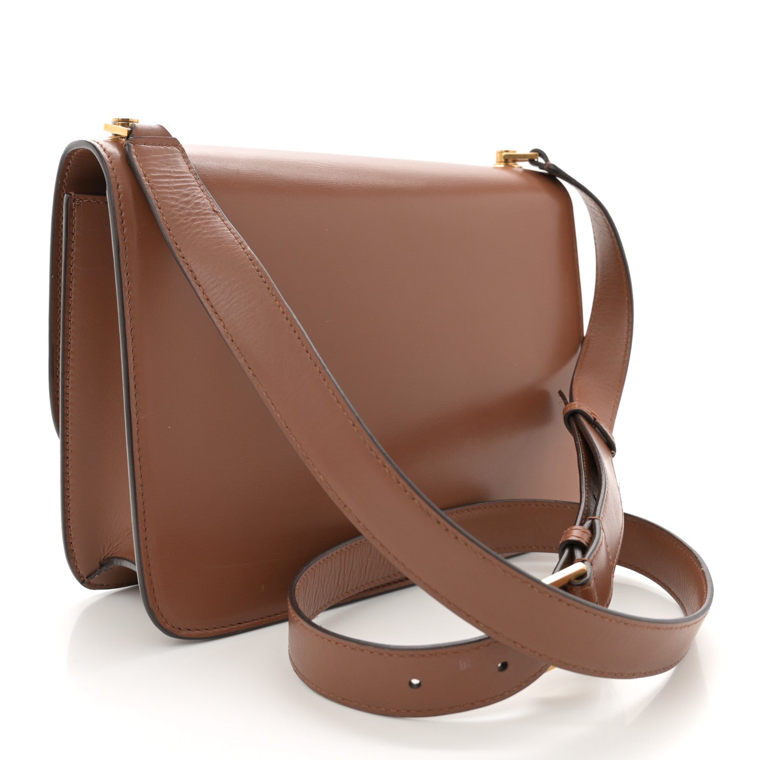 Smooth Calfskin Carre Satchel Brick