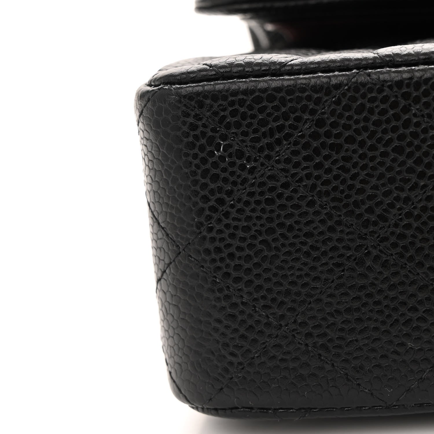 Caviar Quilted Small Double Flap Black