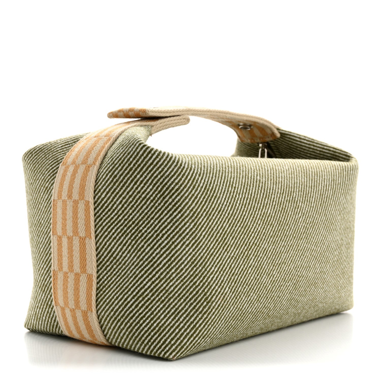Wool Large Bride-A-Brac H Natte Pouch Vert Foret