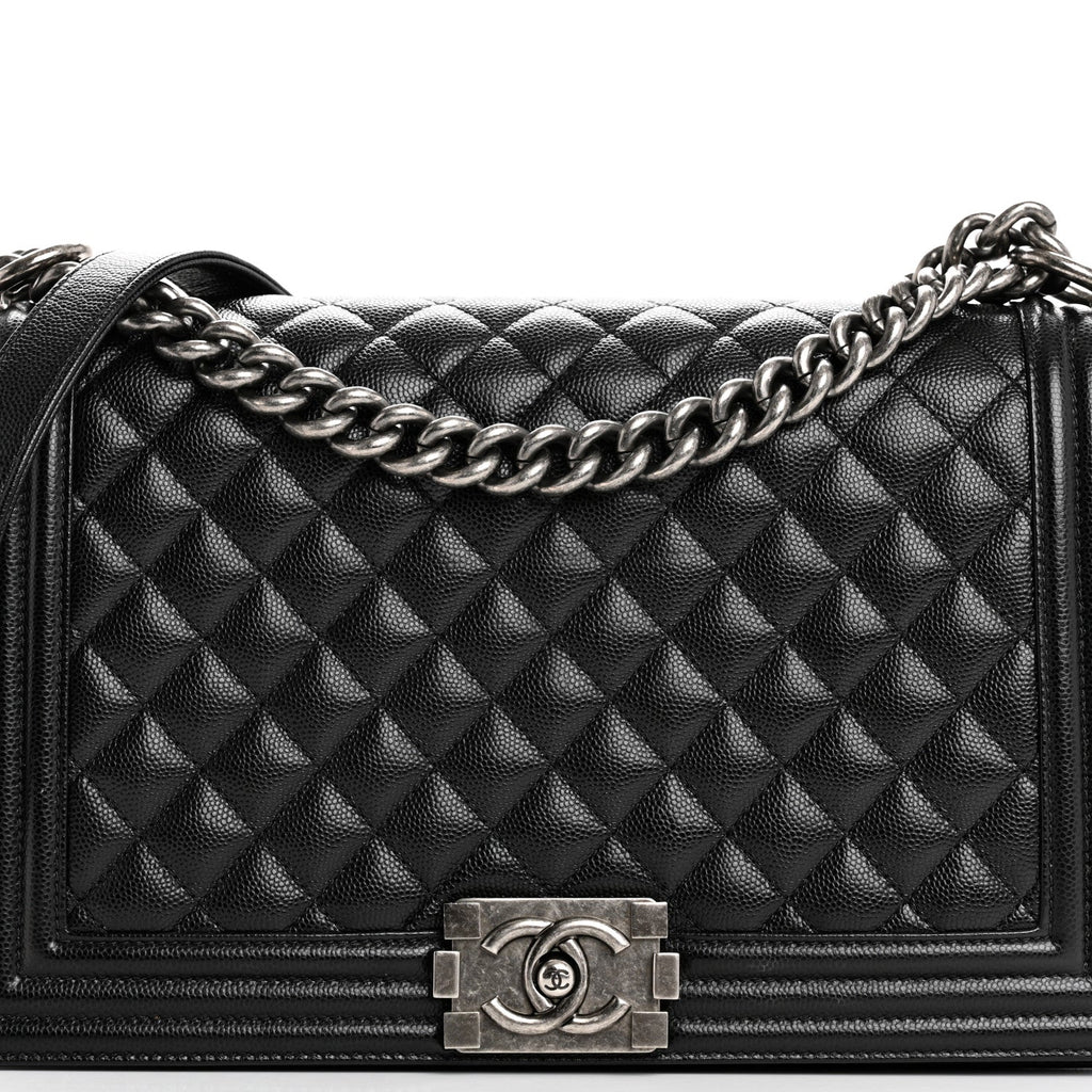 Caviar Quilted New Medium Boy Flap Black