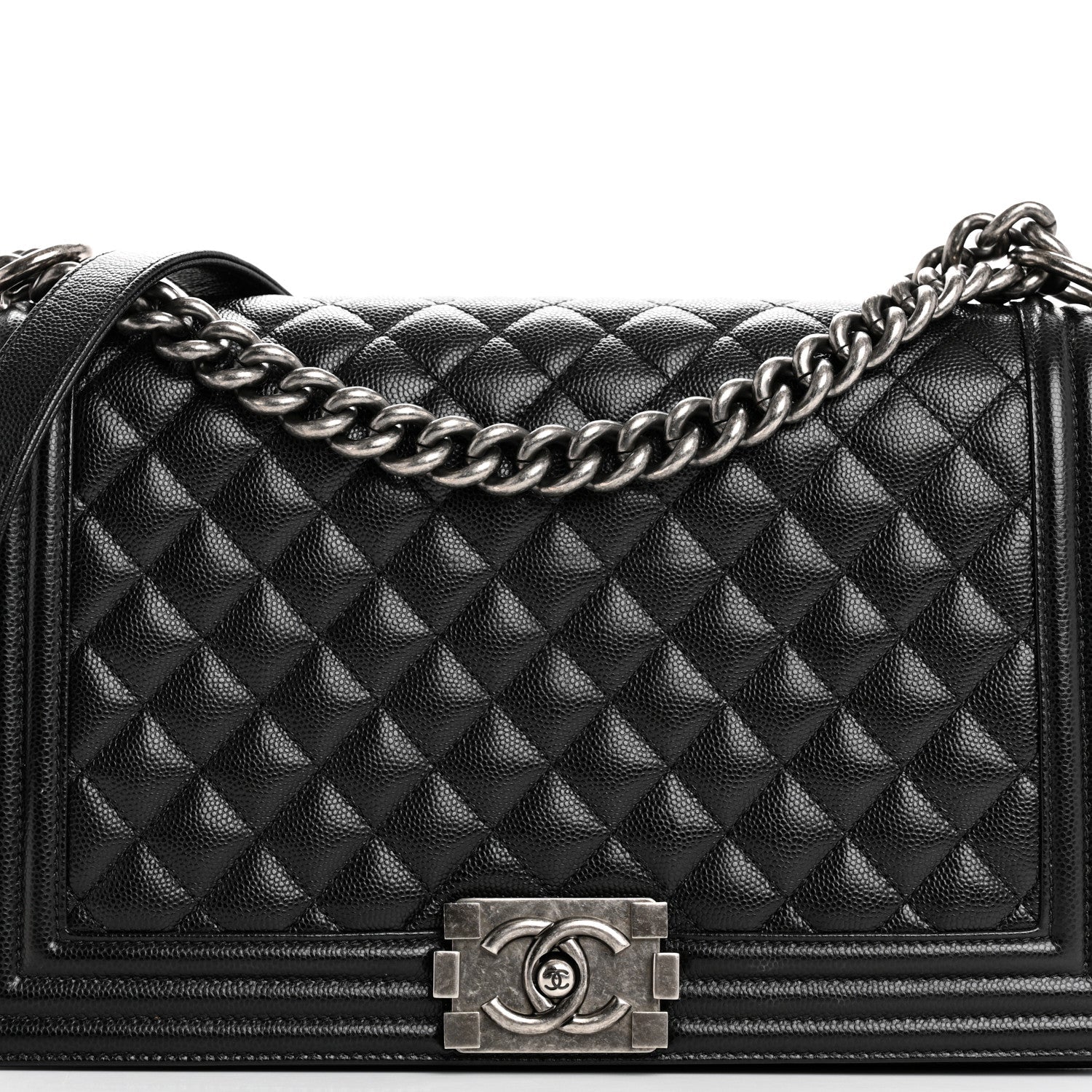 Caviar Quilted New Medium Boy Flap Black