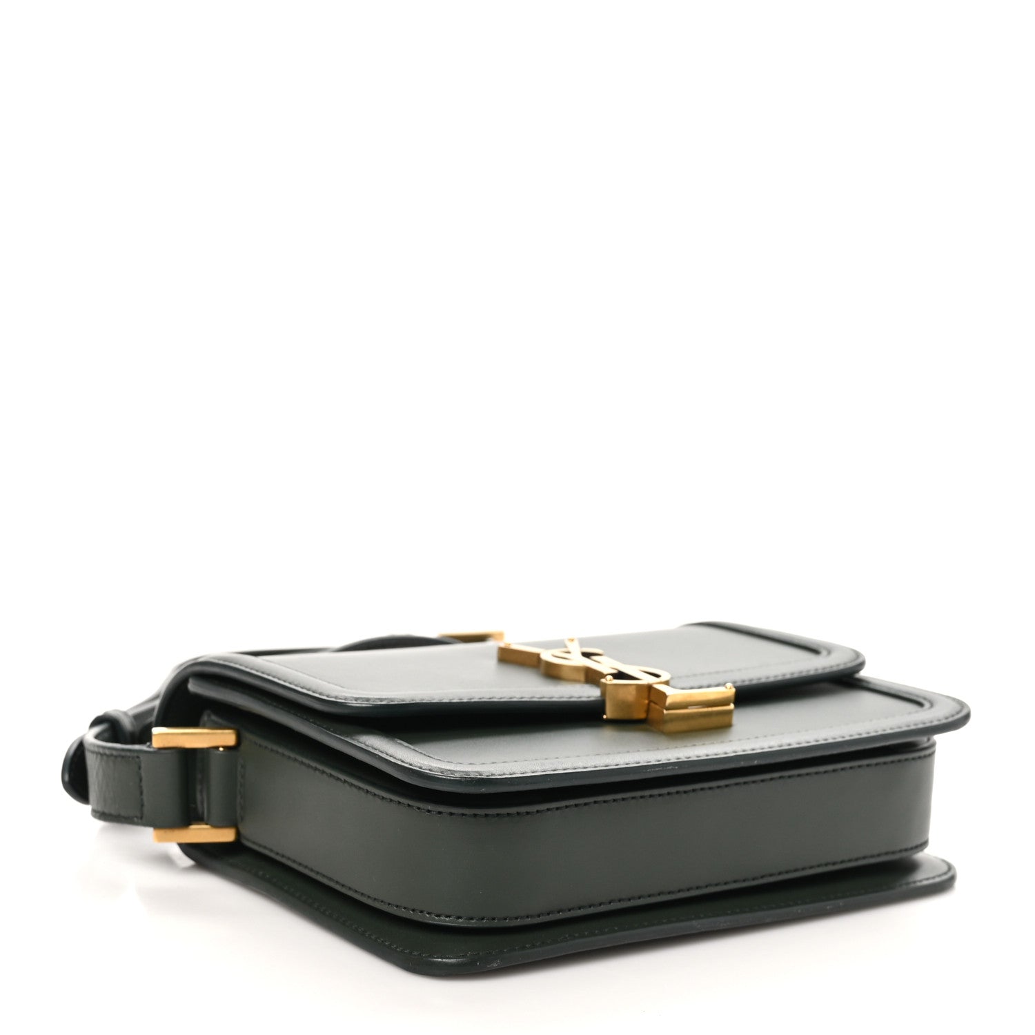 Smooth Calfskin Small Solferino Satchel Green