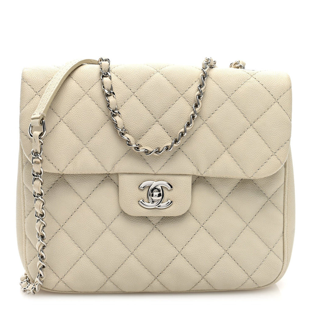 Caviar Quilted Medium Urban Companion Flap White