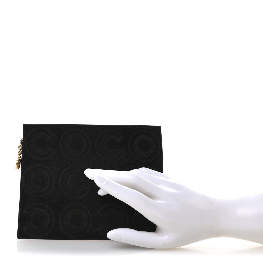 Pony Hair CocoDouble Pouch Black Rose