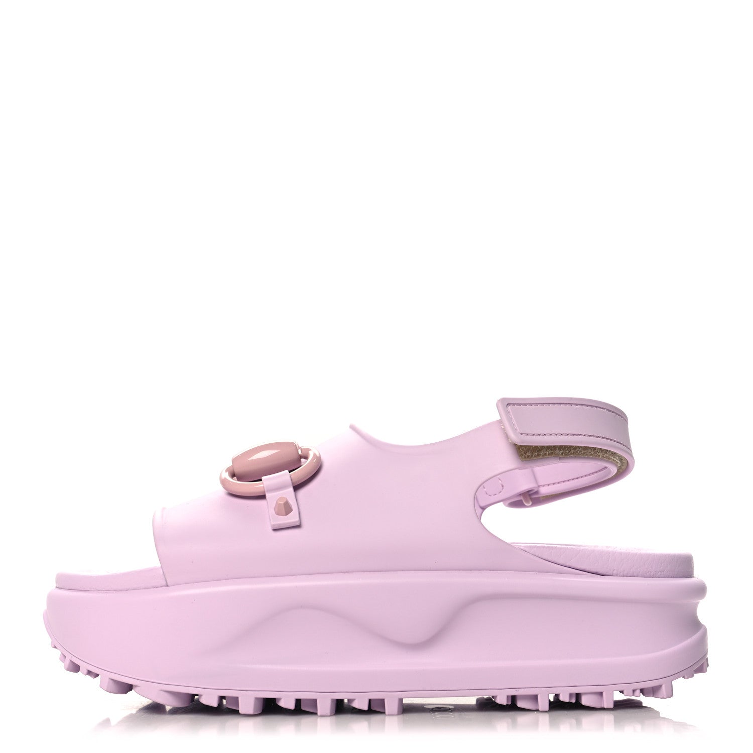Soft Rubber Horsebit Touch Womens Strapped Sandals 36 Talc Pink