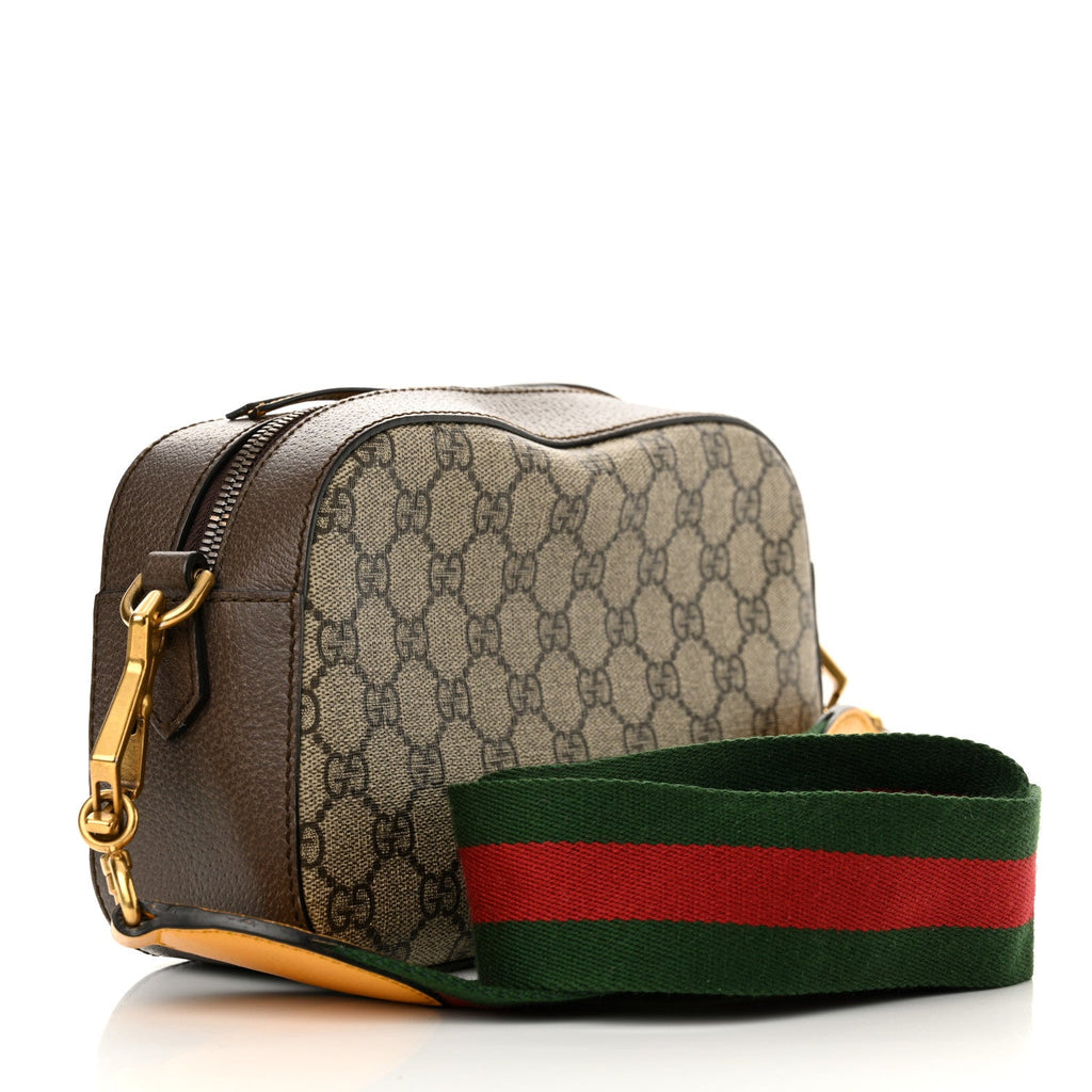 GG Supreme Monogram Web Neo Vintage Shoulder Bag Beige New Acero Crop