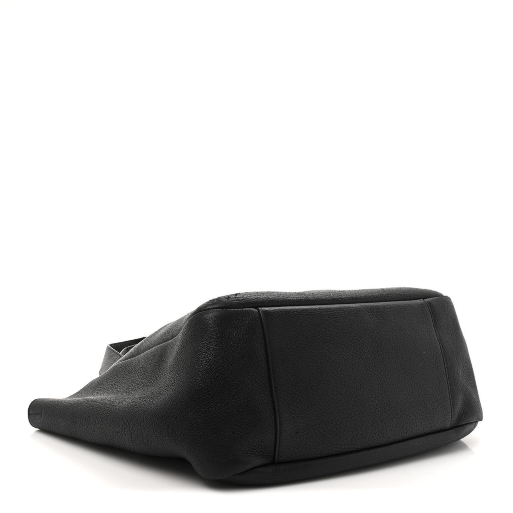 Grained Deerskin Bea Tote Black