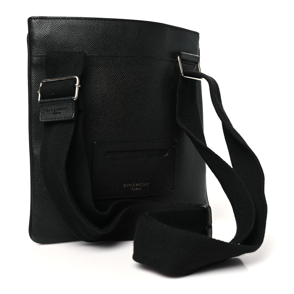 Calfskin Logo Messenger Bag Black