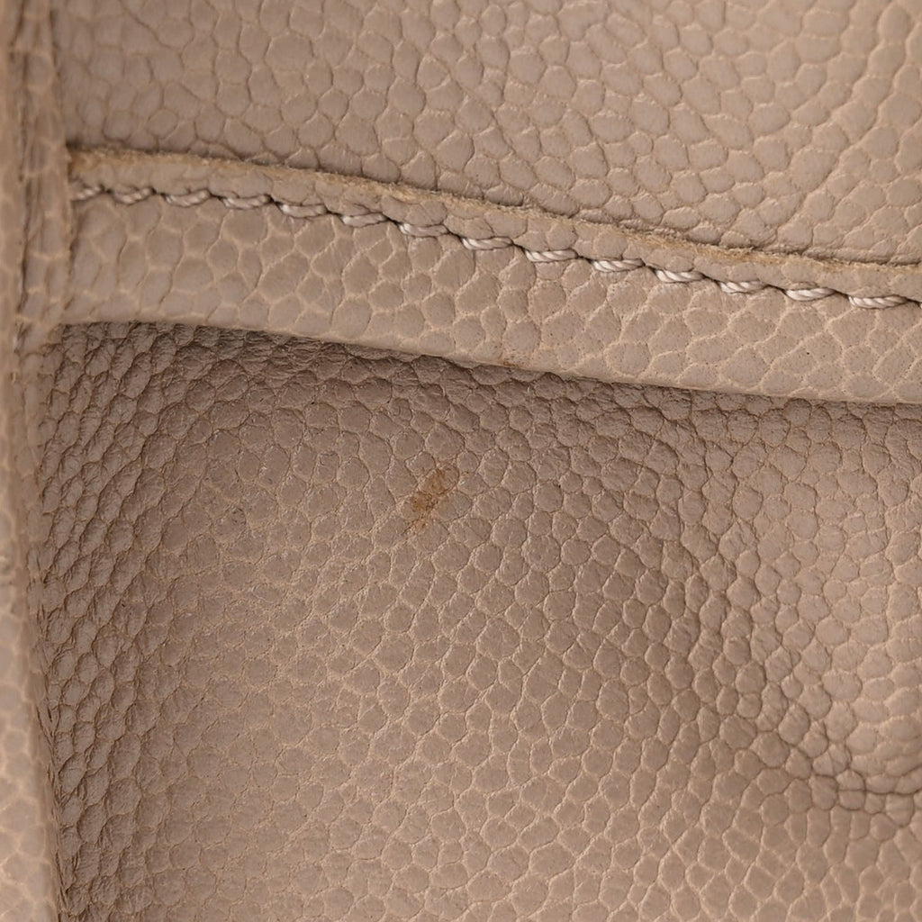Caviar Quilted Deauville Bowling Bag Beige