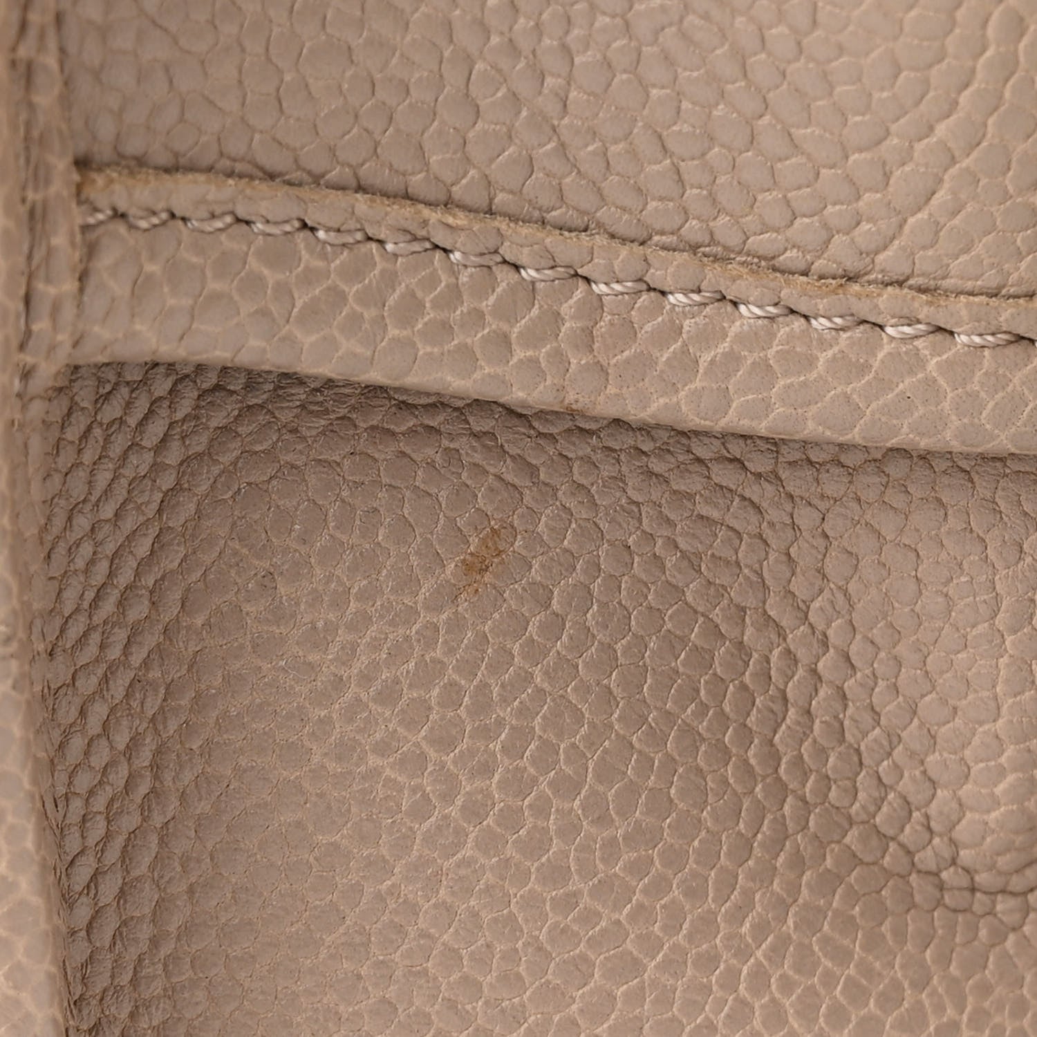 Caviar Quilted Deauville Bowling Bag Beige