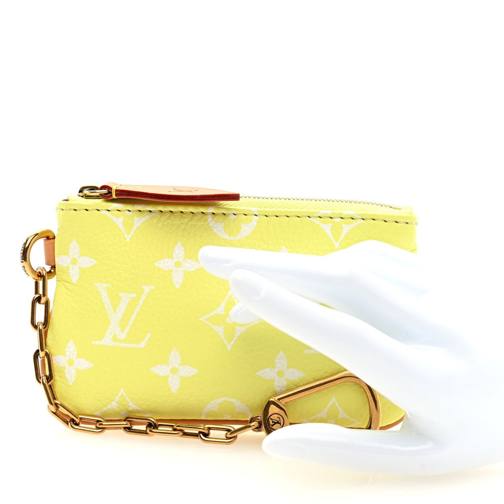 Calfskin Monogram P9 Pouch Lemonade Yellow
