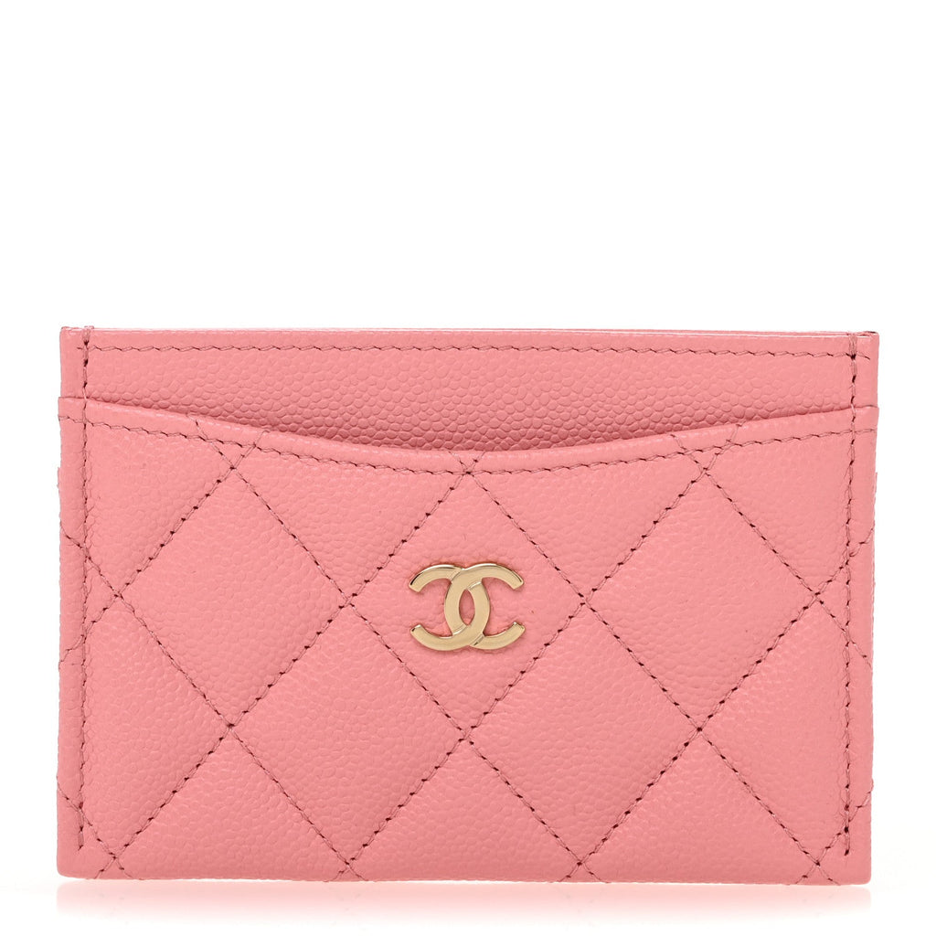 Caviar Quilted  Holder Pink
