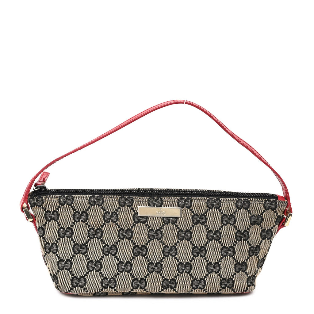 Monogram Boat Pochette Black Red