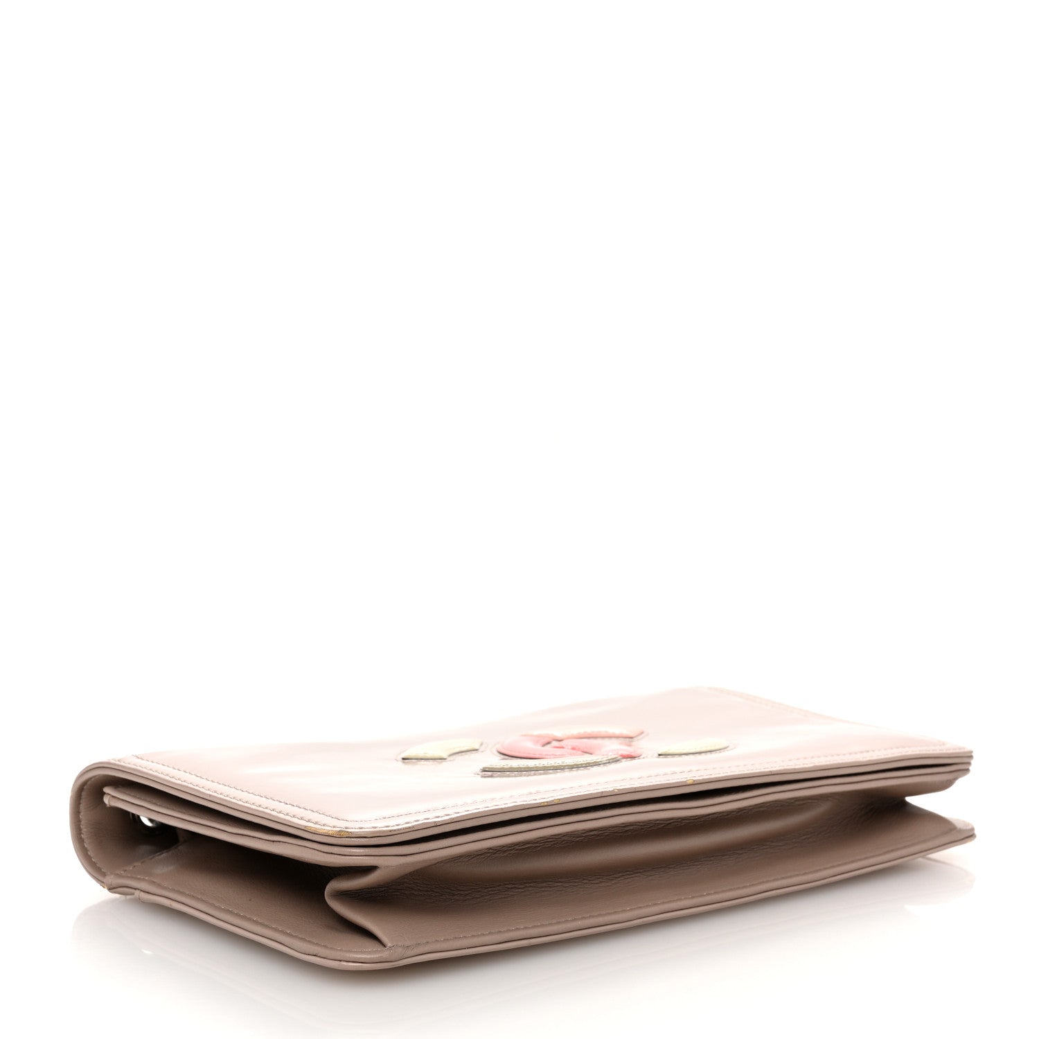 Vinyl Lipstick Flap Dark Beige