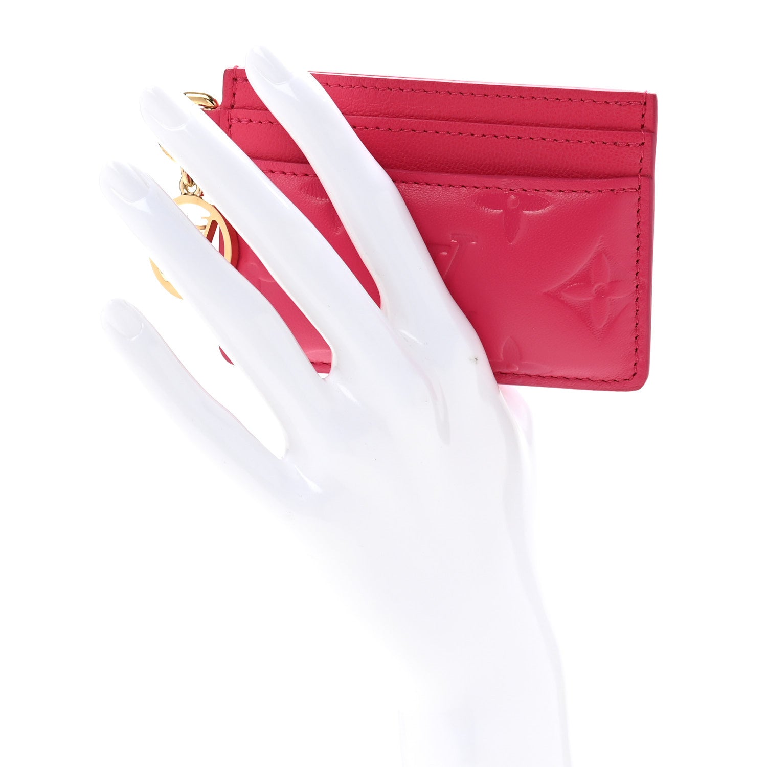 Lambskin Embossed Monogram Coussin  Holder Bougainvillier