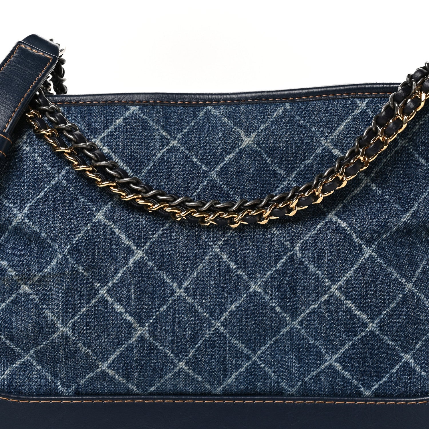 Denim Calfskin Medium Gabrielle Hobo Blue