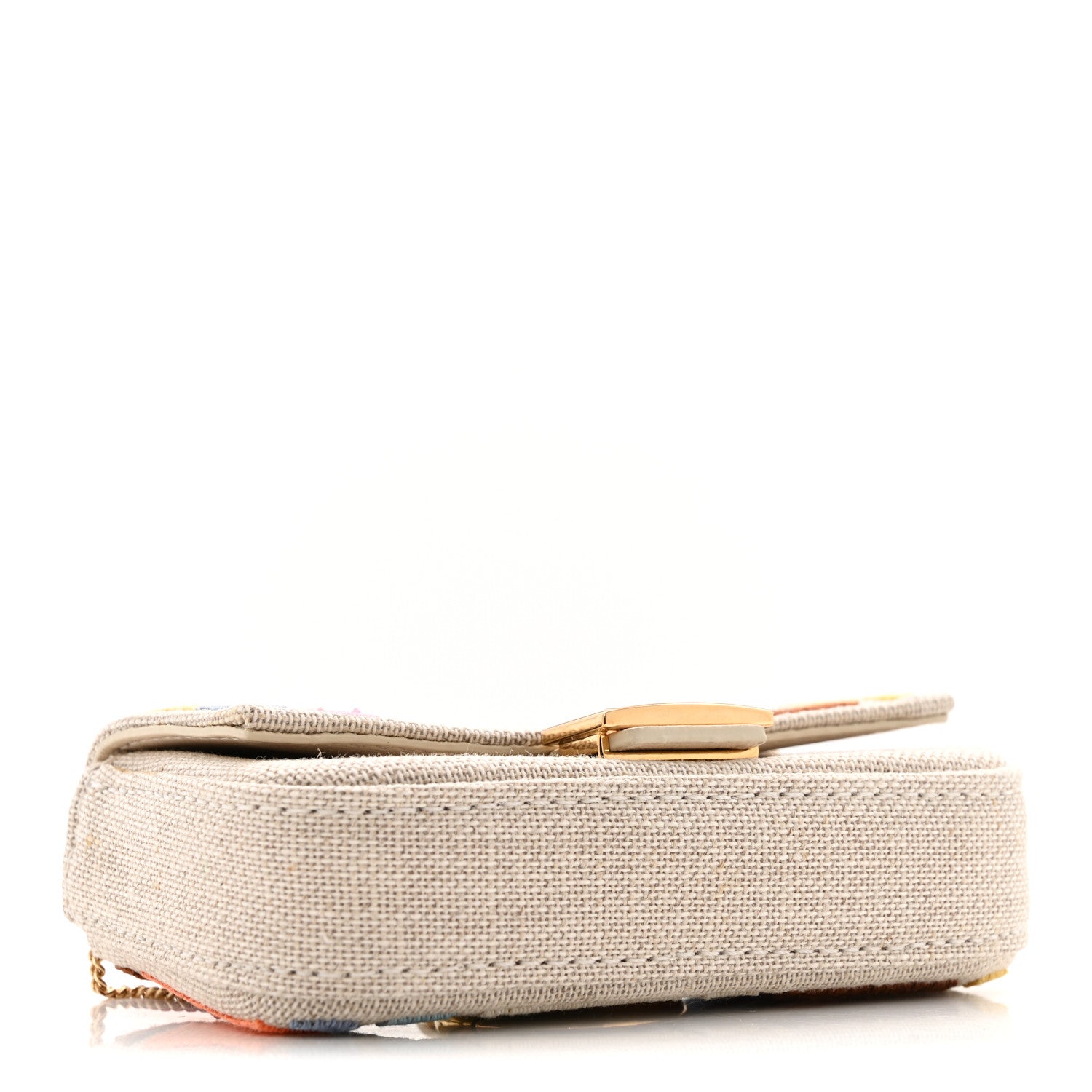 Kuban Canvas FF Embroidered Nano Baguette Charm Grezzo Multicolor
