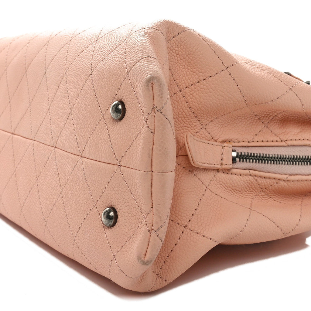 Grained Vegetal Calfskin Small Urban Shopping Tote Beige