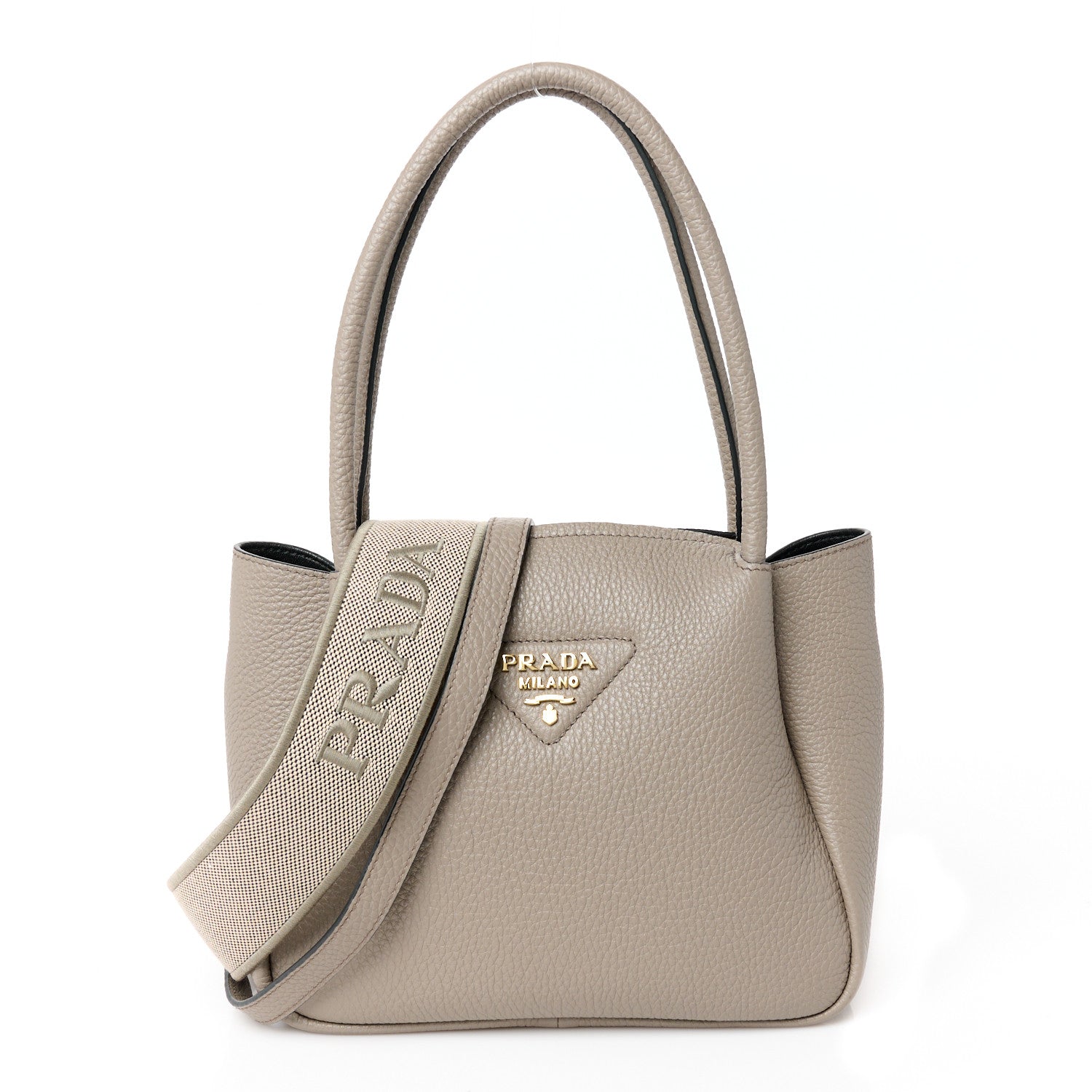 Vitello Daino Soft Mini Zippered Top Handle Bag Argilla