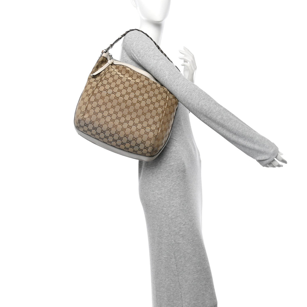 Monogram Bamboo Bar Medium Hobo Off White