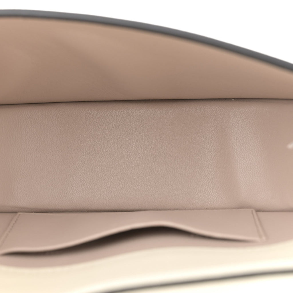 Calfskin Small Nile Bracelet Minaudiere Bag Off White