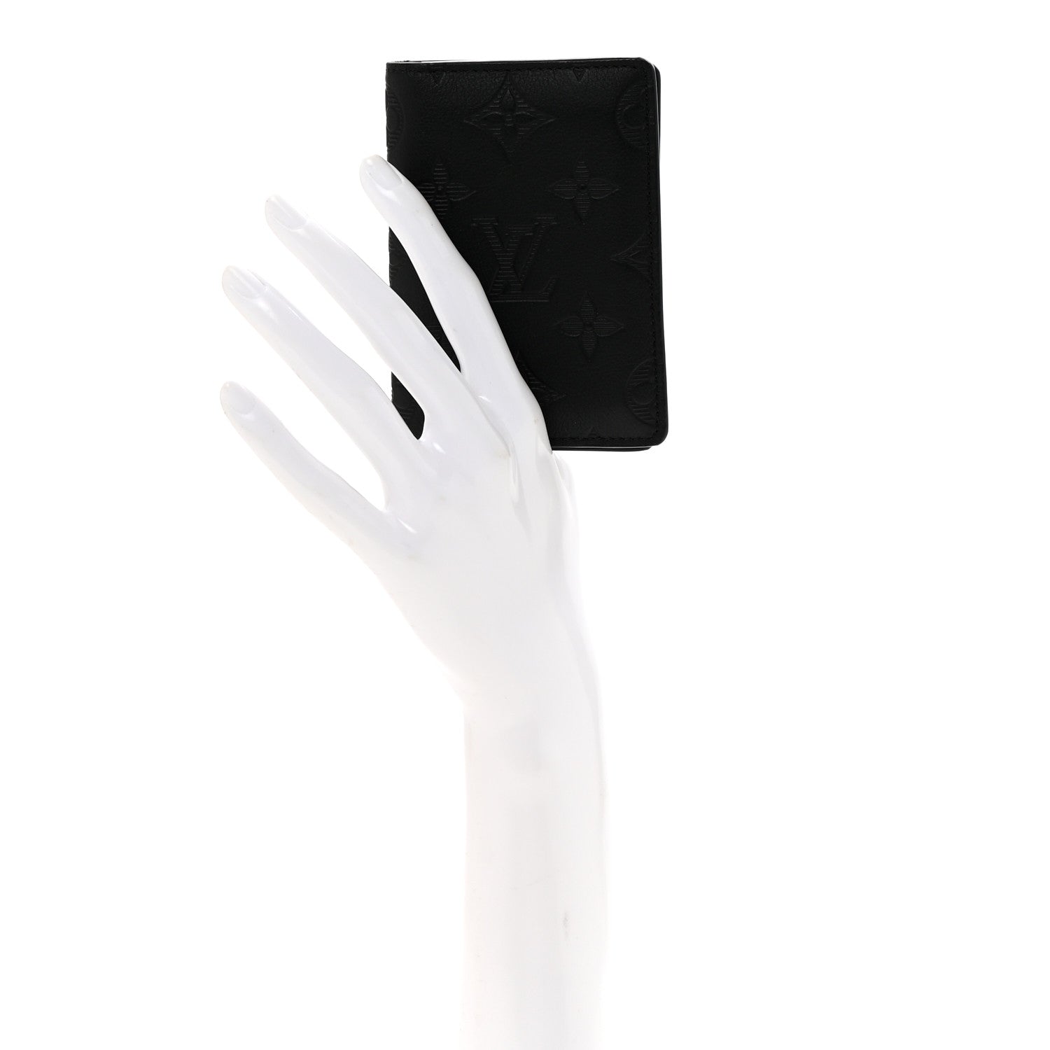 Calfskin Monogram Shadow Pocket Organizer Black