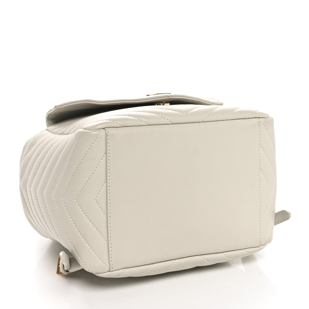 Lambskin Matelasse Monogram Joe Backpack Cream