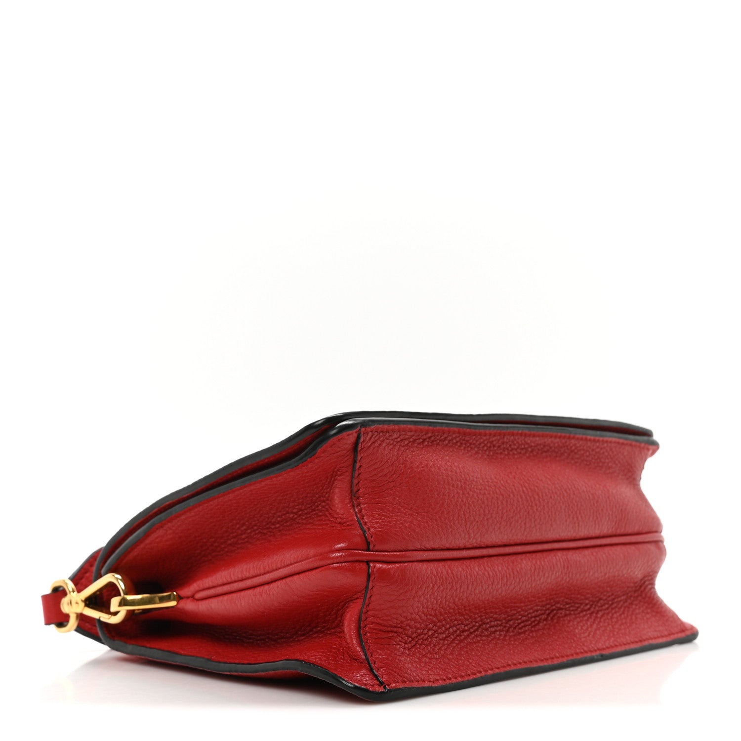 Vitello Daino Flap Crossbody Rosso