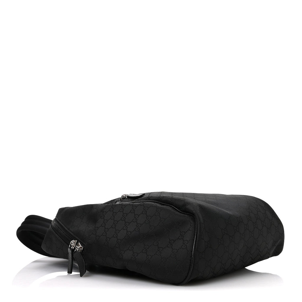 Nylon Monogram Slim Backpack Black