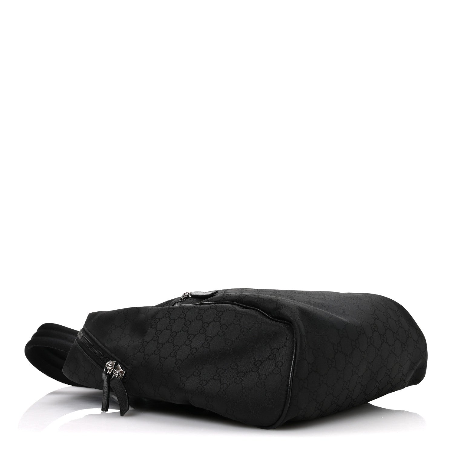 Nylon Monogram Slim Backpack Black