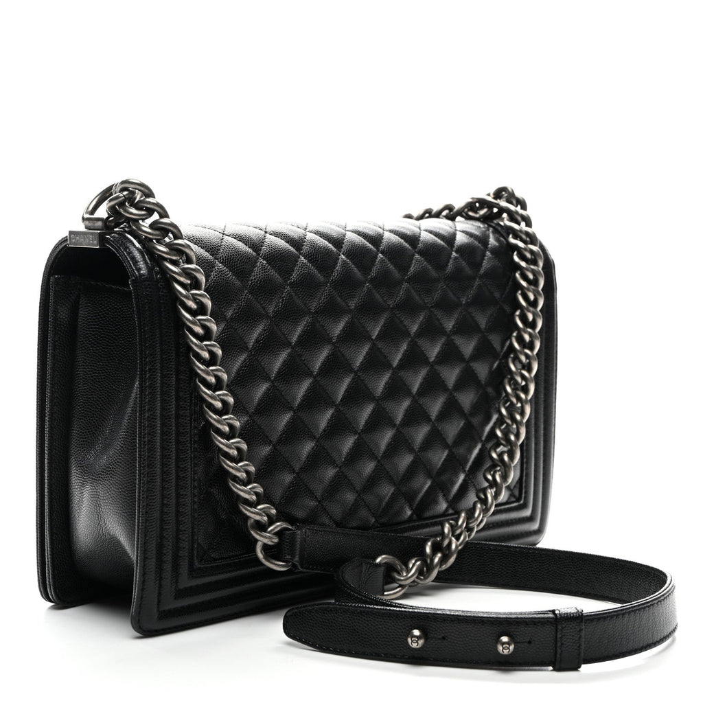 Caviar Quilted New Medium Boy Flap Black