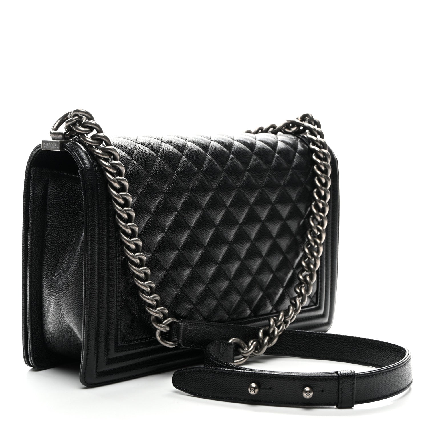 Caviar Quilted New Medium Boy Flap Black