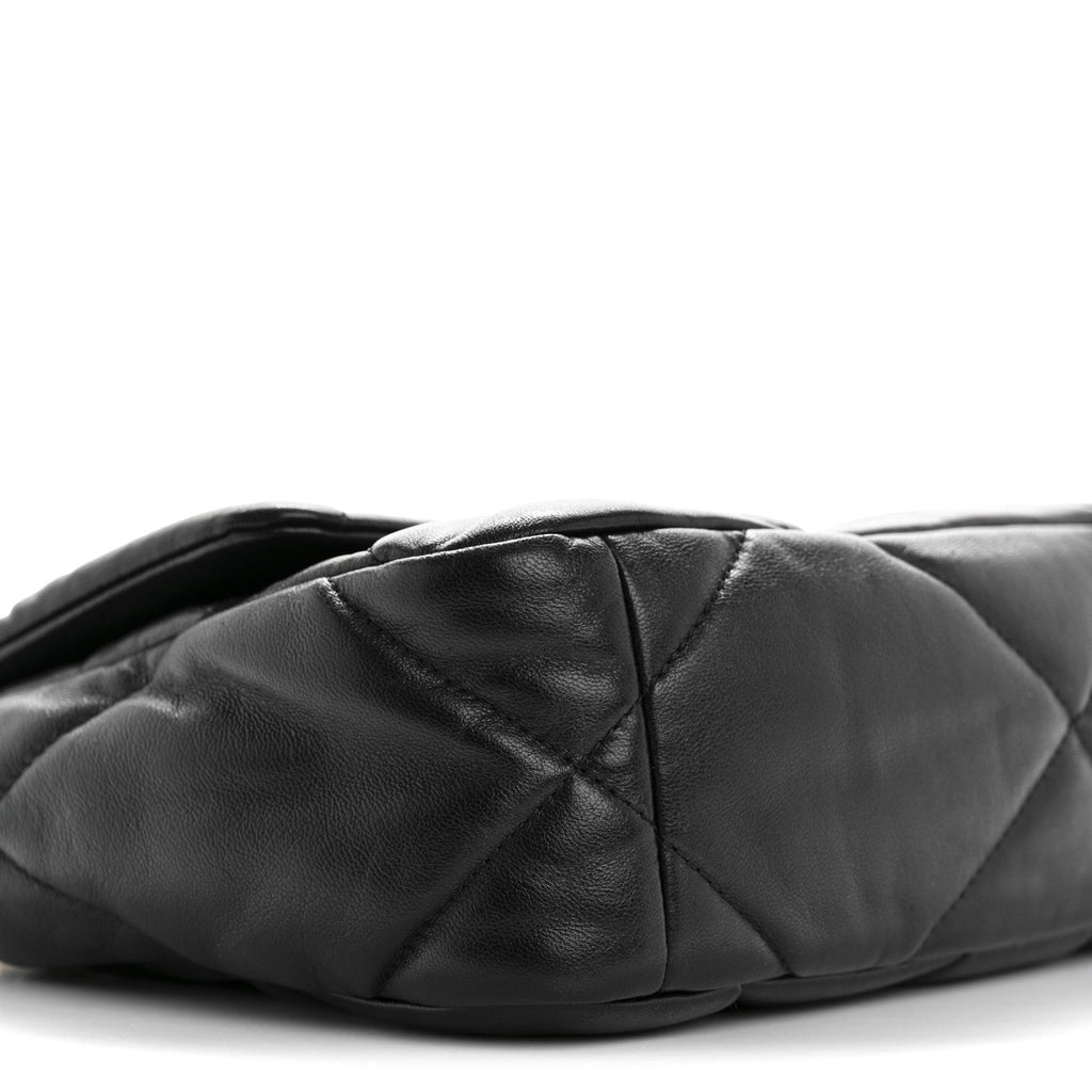 Lambskin Quilted Medium Chanel 19 Flap Black