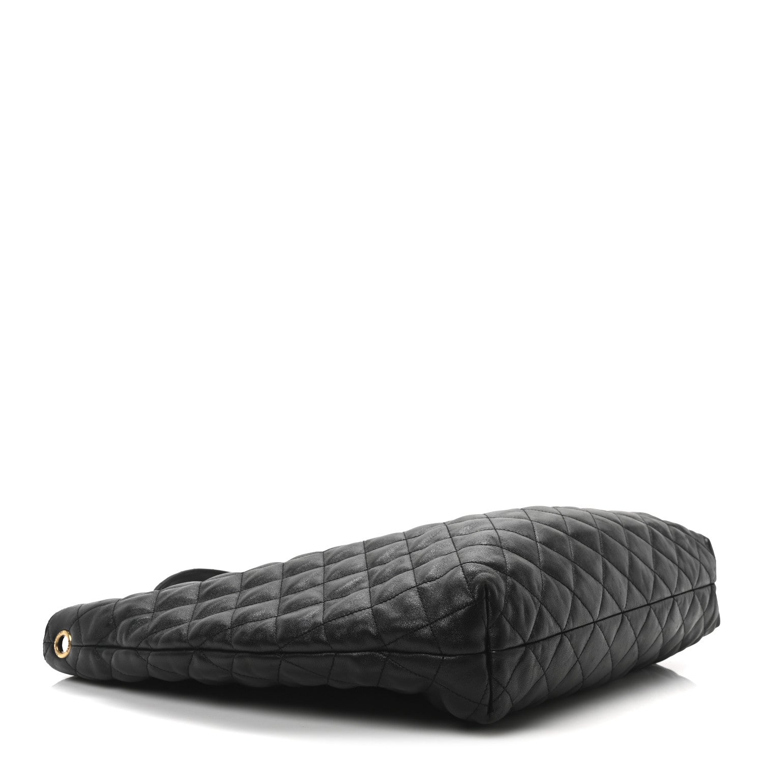 Lambskin Quilted Maxi Icare Shopping Tote Black