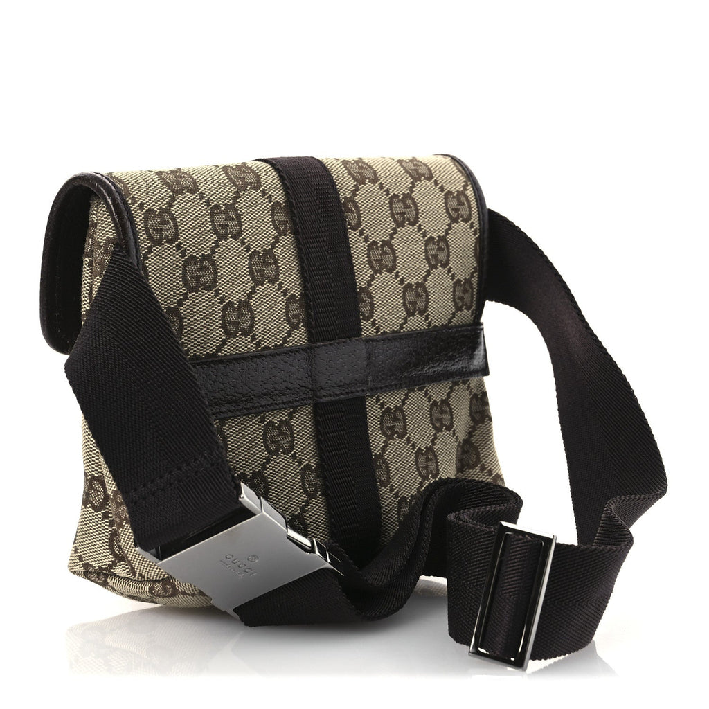 Monogram Waist Pouch Bag Dark Brown