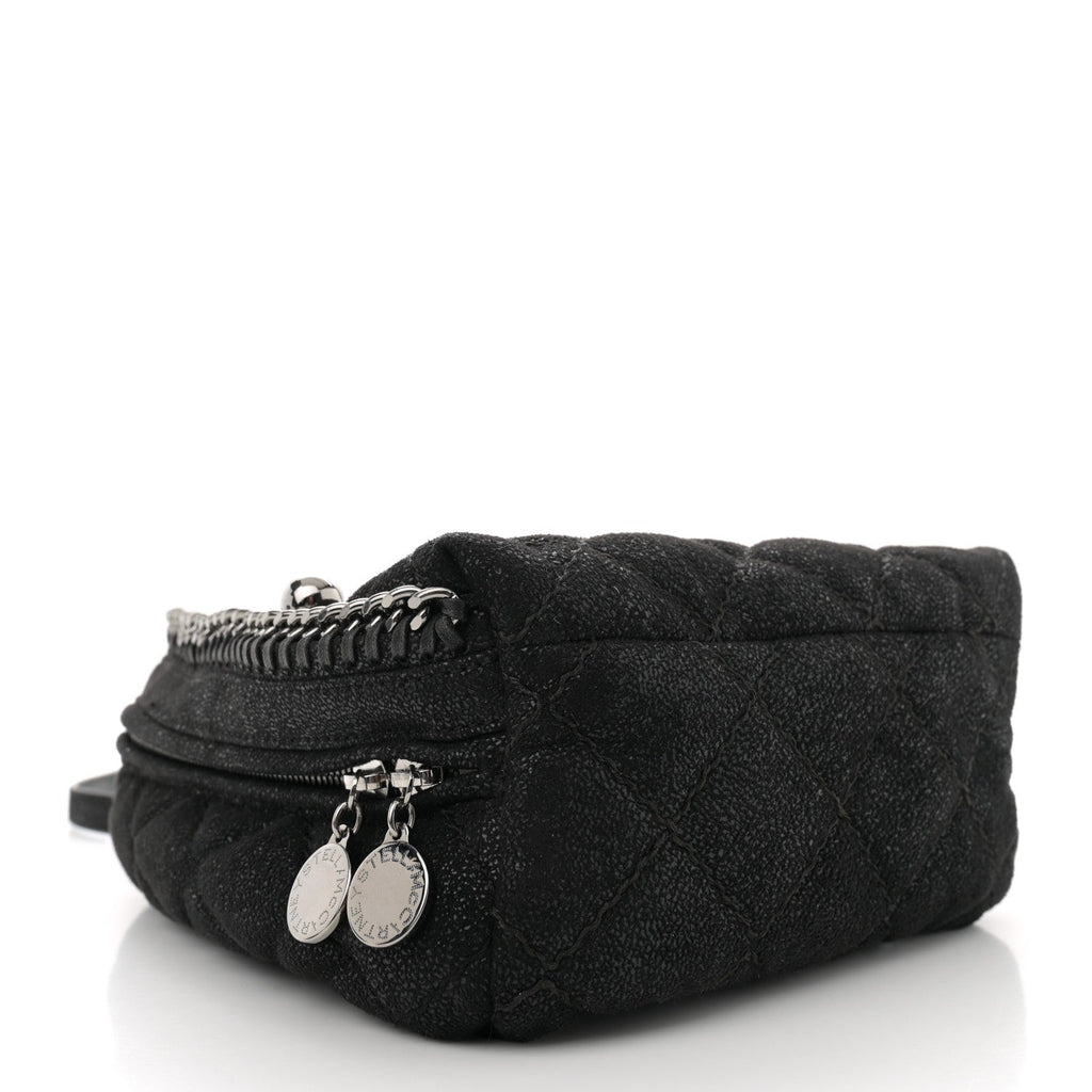 Shaggy Deer Quilted Mini Falabella Backpack Black