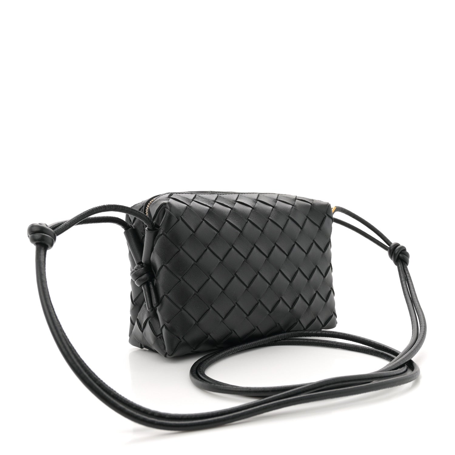 Nappa Intrecciato Mini Loop Camera Bag Black