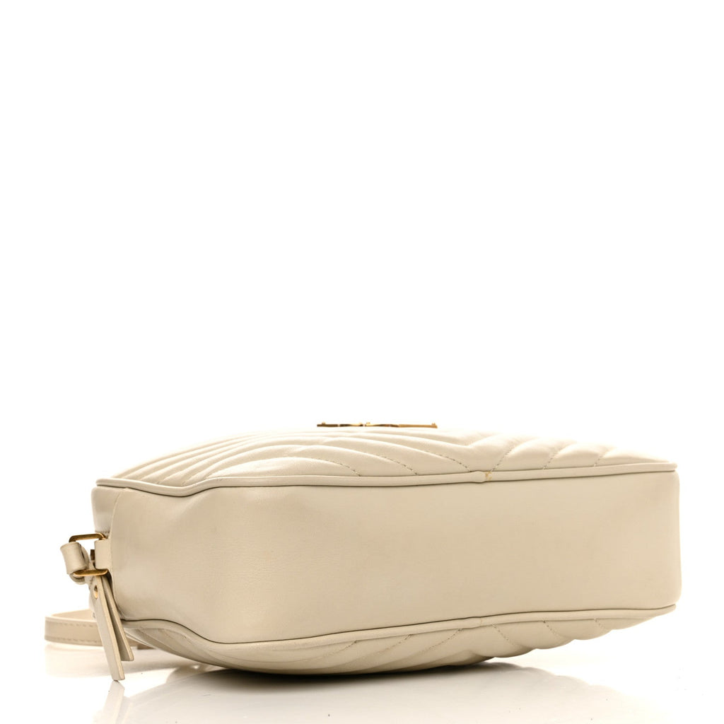 Calfskin Matelasse Monogram Lou Camera Bag Crema Soft