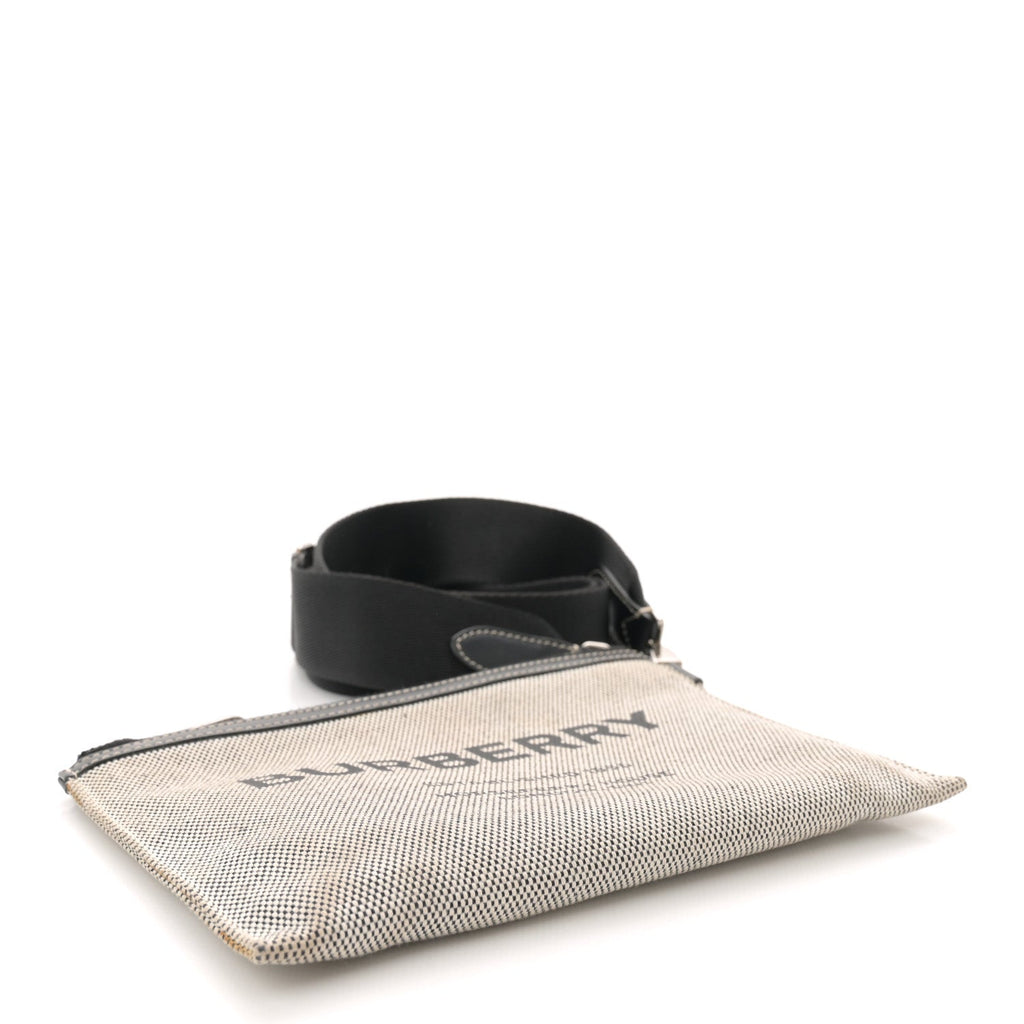 Canvas Horseferry Print Callum Crossbody Grey Black